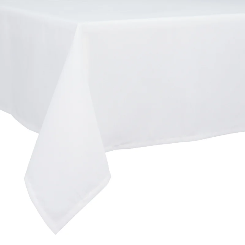 Tafellaken wit voor tafel 150cm Ø afbeelding