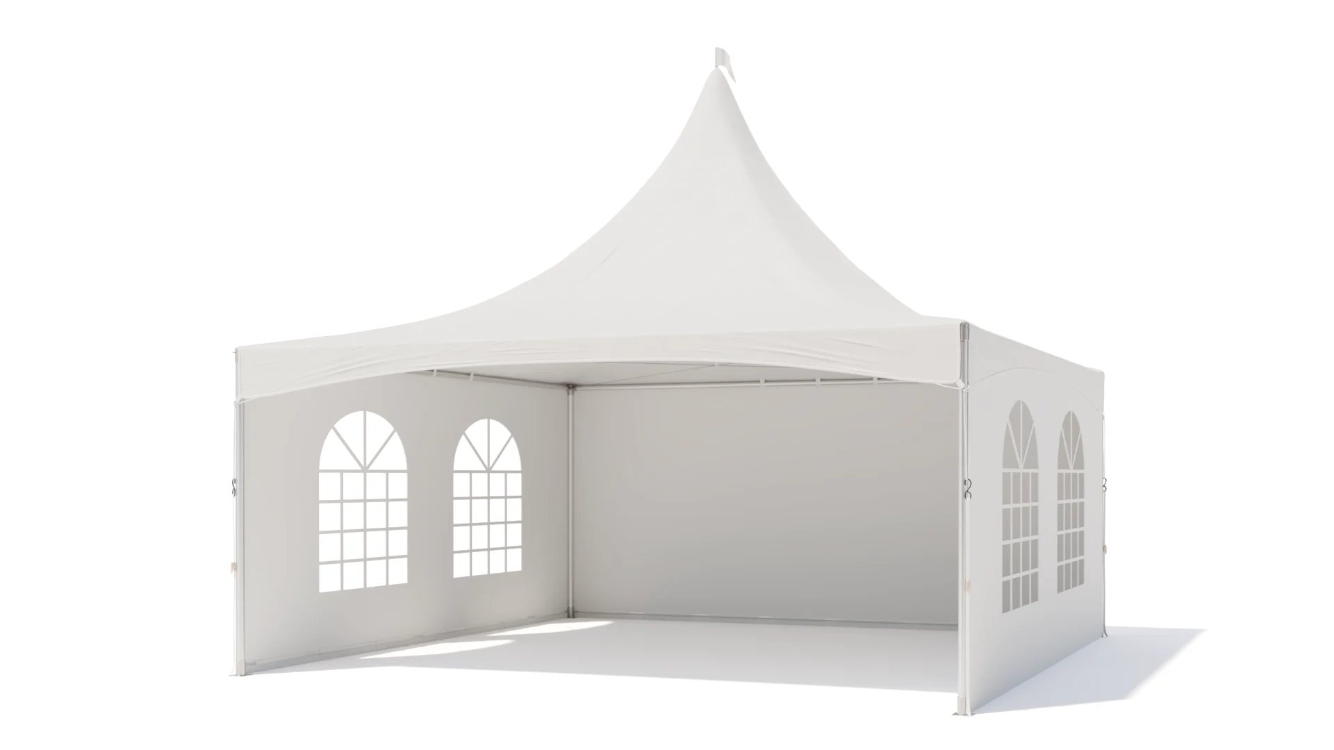 Pagodetent - Wit - 5x5M - incl op- & afbouw afbeelding