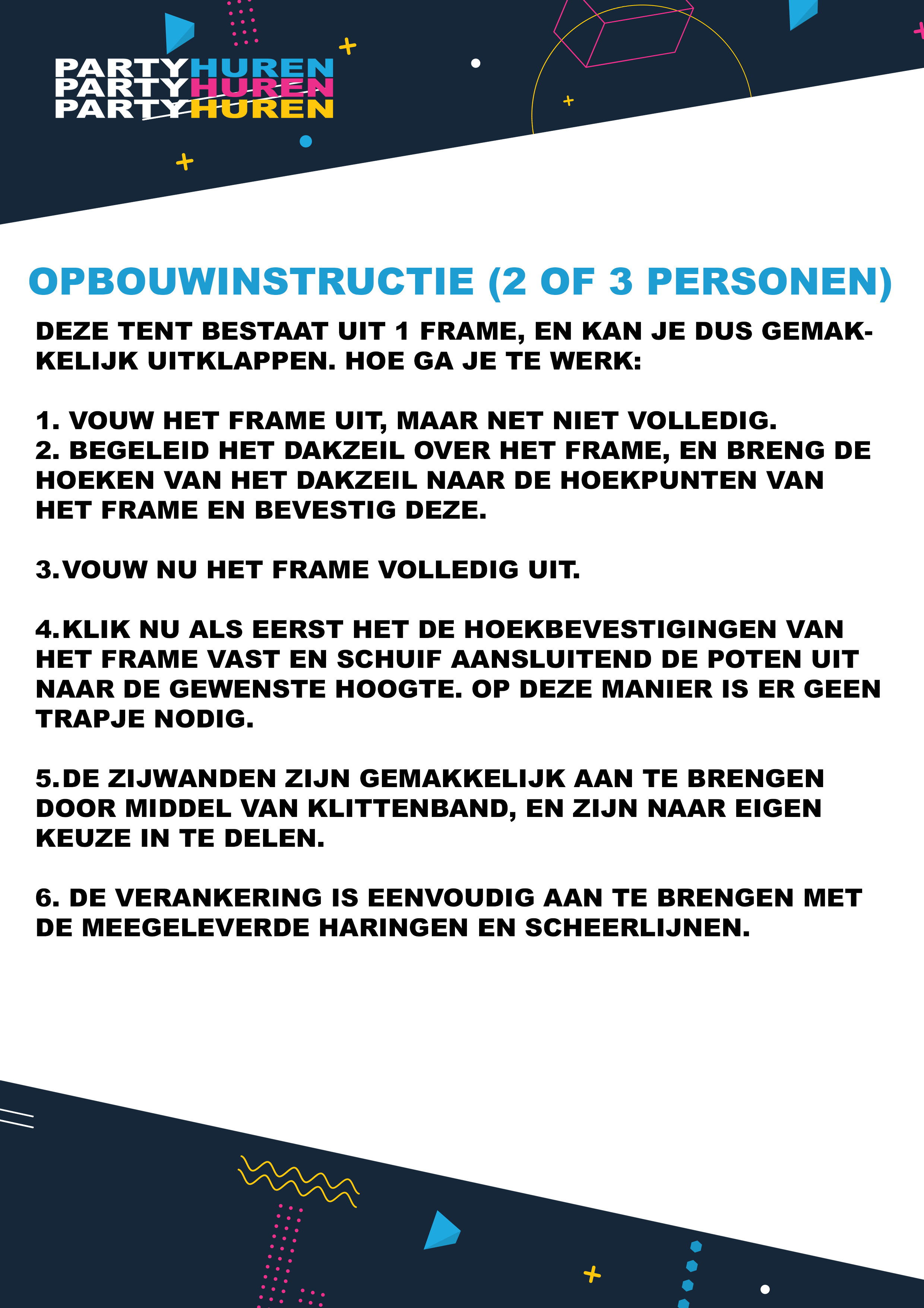 Thumbnail 2 voor Easy up partytent - zwart - 3x3m