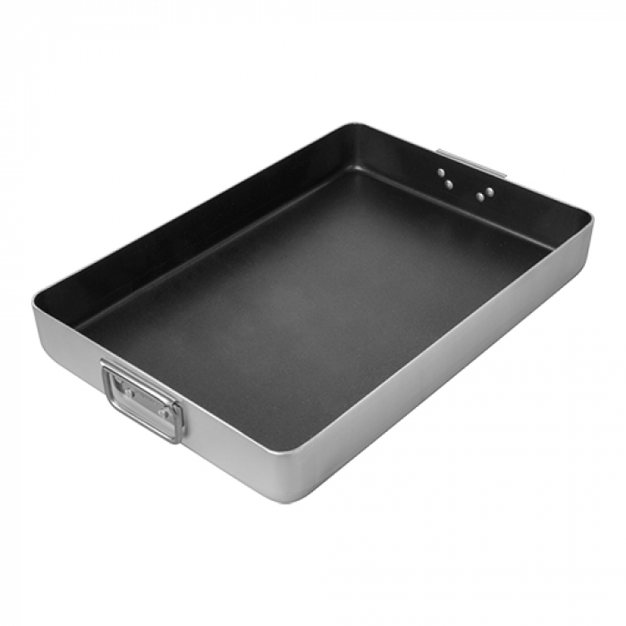 Braadslede aluminium met handgrepen 50x35x7cm