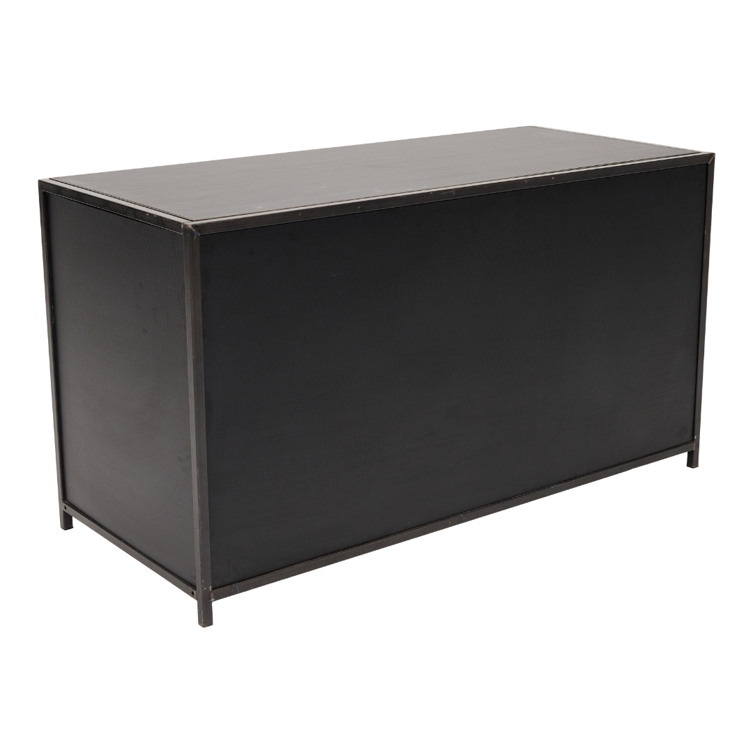 Klapbuffet Black Steel (160x70cm) zwart