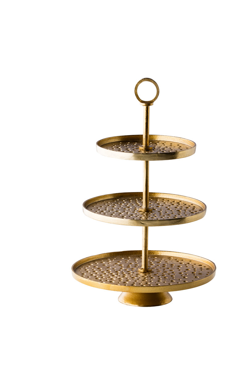 Gouden etagère 3-laags