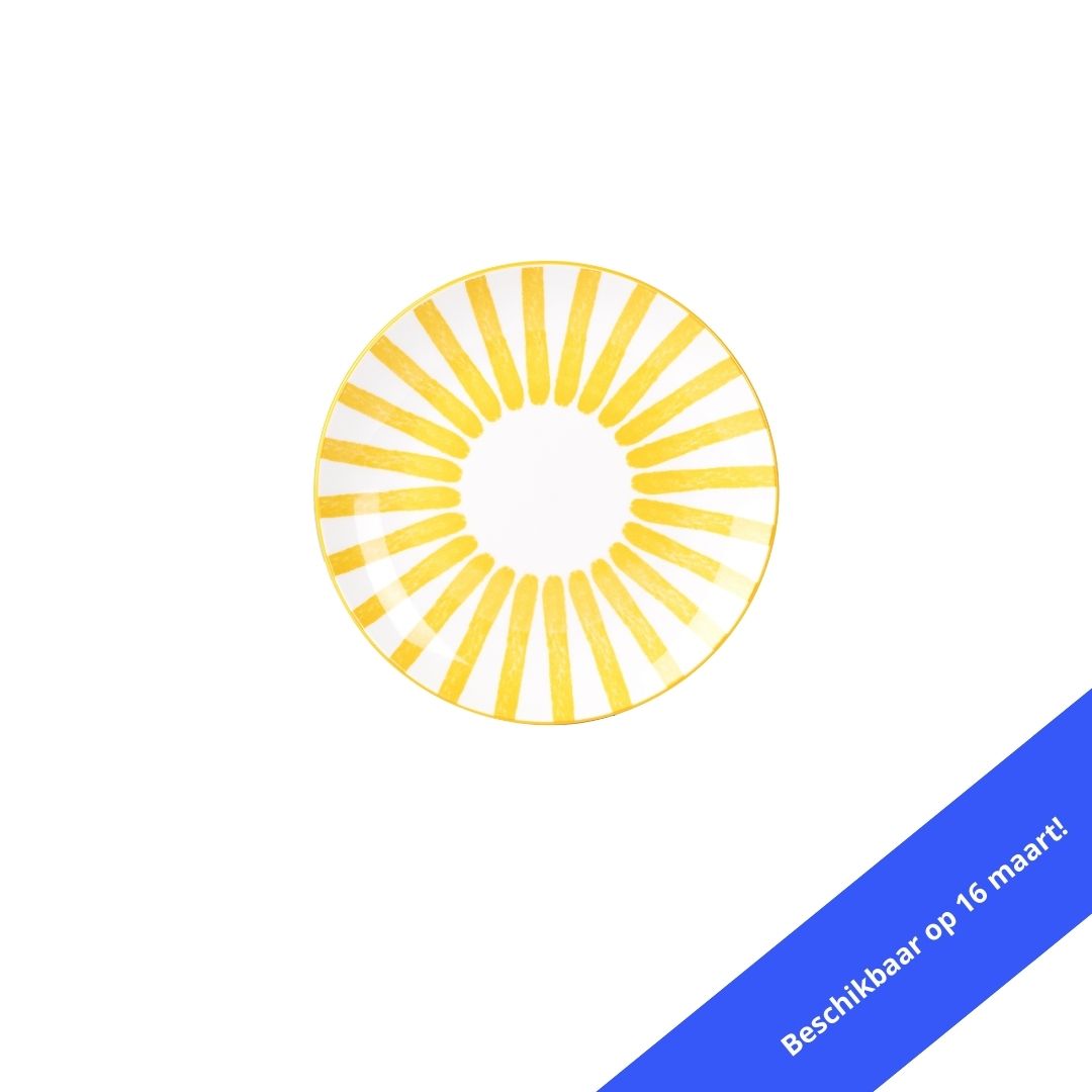 Plat bord 20,5 cm Cabana geel