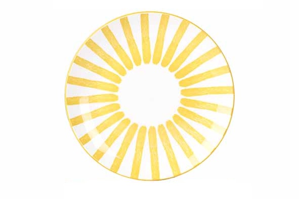 Plat bord 20,5 cm Cabana geel