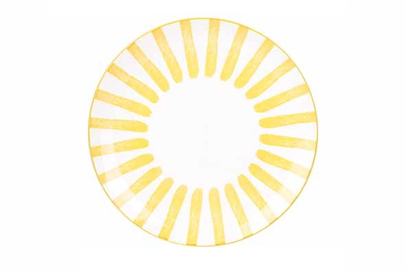 Plat bord 27 cm Cabana geel