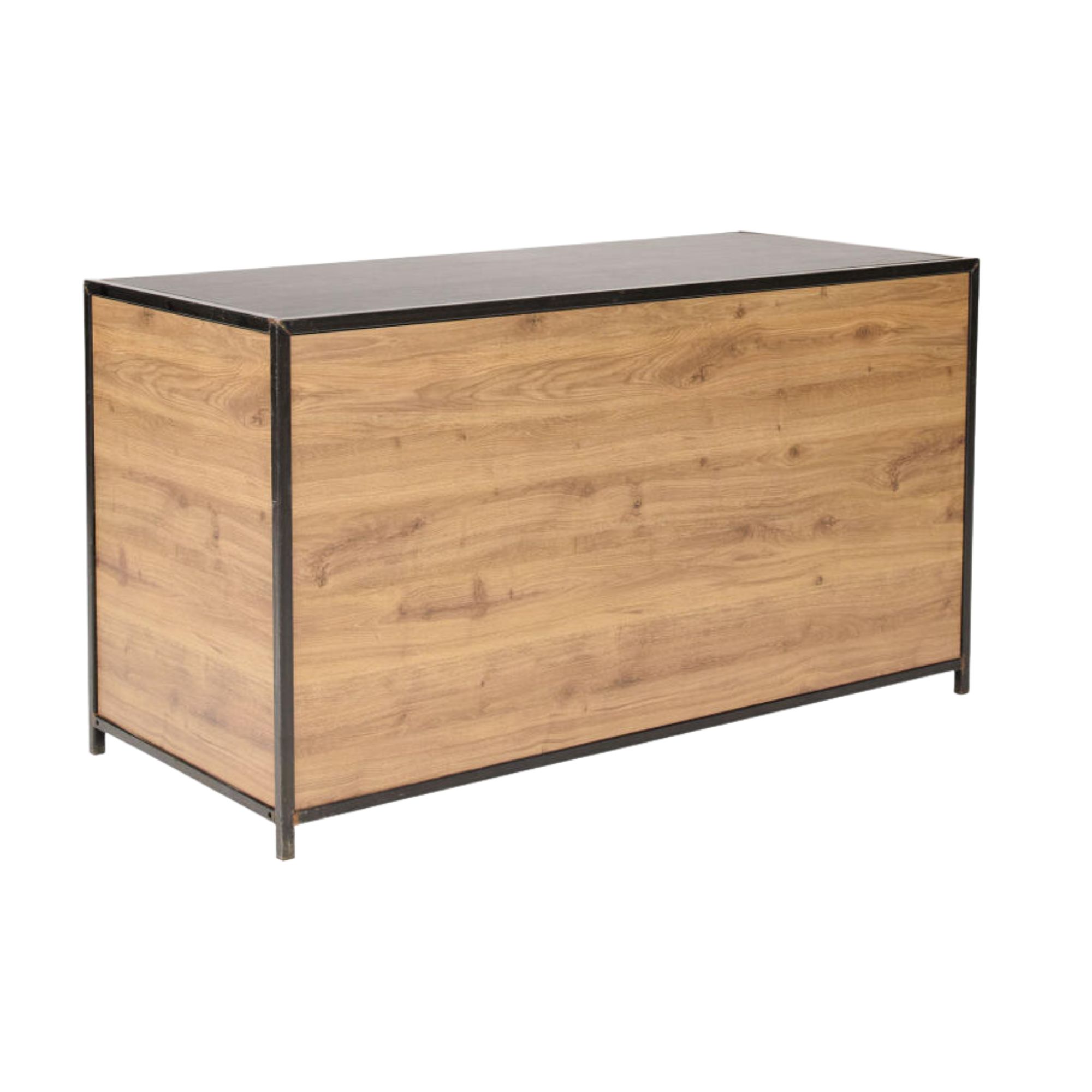 Hout klapbuffet Black Steel (160x70cm)