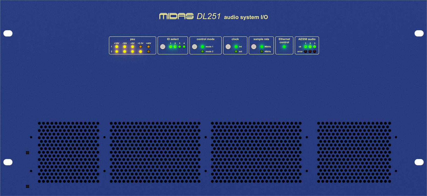 Rack déporté MIDAS DL251 48in 16out AES50