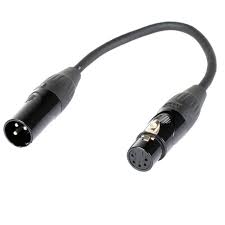 Adaptateur DMX M3pts / F5pts 0.3m