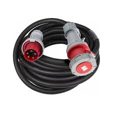 Prolongateur P17 tétra 63A 50m avec prise inter