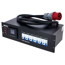 Power distributeur PD32A BOTEX PSA322-6 entrée P17 32A tétra avec recopie, 6 sorties mono 16A PC16 + powercon