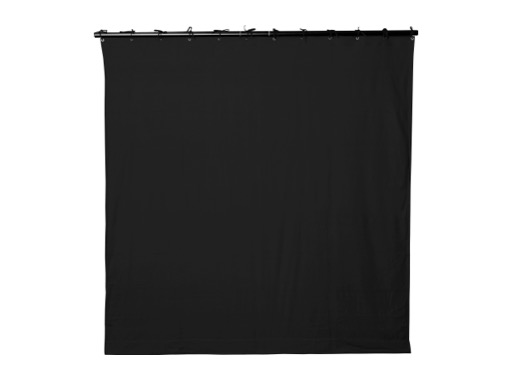 Pendrillon coton noir Plombé 6m x 3m classement feu M1
