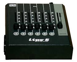 Jeu d’orgue OXO, DMX 6 circuits avec un master général DMX OUT 3pts