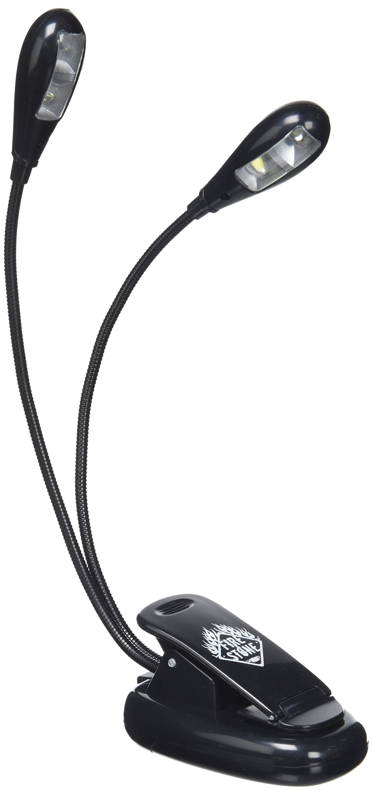 Lampe de pupitre sur piles FIRE STONE 2 col de signe avec LED 2 niveaux