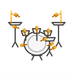 Microphone Drum Set - Complete