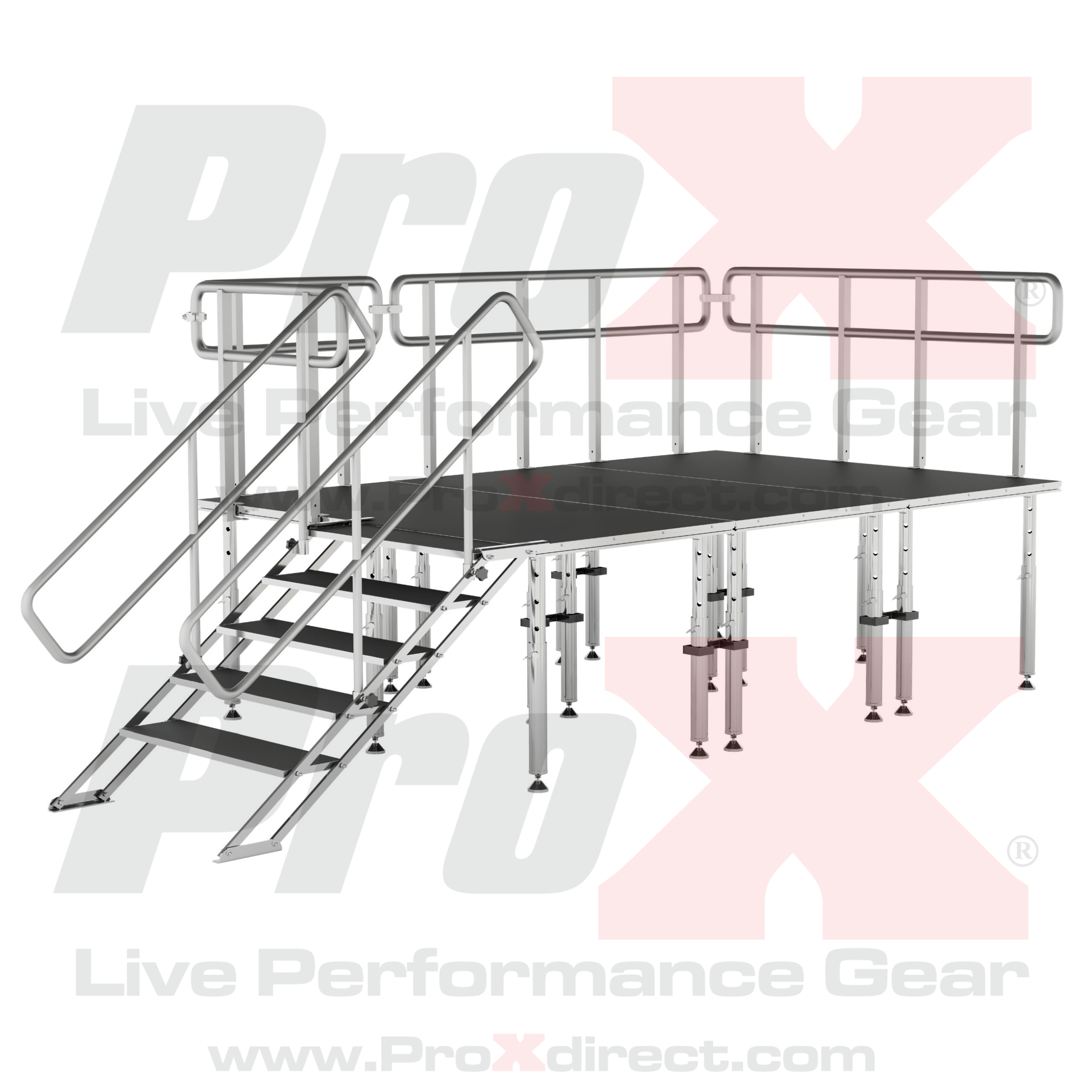 ProX: 12'x8'x30" Stage Q W/ Railings