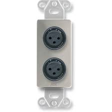 RDL DB-XLR2F Dual XLR 3-Pin - Wall Plate - DJ Plug IN (For Sale)