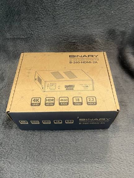 Binary Hdmi-2a 4k Hdr Audio Extractor Hdmi Splitter 4k60 18gbps (For Sale)