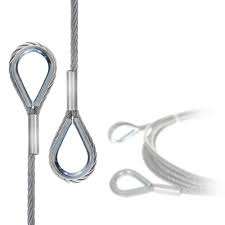 STAHLSEIL 12 mm / 9.5 m,  INKL. KAUSCHE / 2 x SPANNER für STAHLSEIL