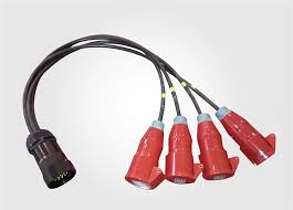 MOTOREN-ÜBERGANGSKABEL, SOCAPEX TYP 419 → 4 x CEE16/4