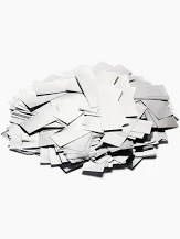 KONFETTI VERBRAUCHSMATERIAL ZU STAGE SHOT ll / METALLIC KONFETTI 55 mm x 17 mm SILBER