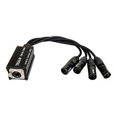 DMX SNAKE 4 x DMX W 5POL ZU ETHERCON