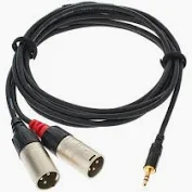 AUDIO ÜBERGANGSKABEL 01 x MINI-JACK M → 02 x XLR M