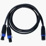 SPEAKON AUFSPLEISSUNG, 2 x SPEAKON 4 → SPEAKON 8