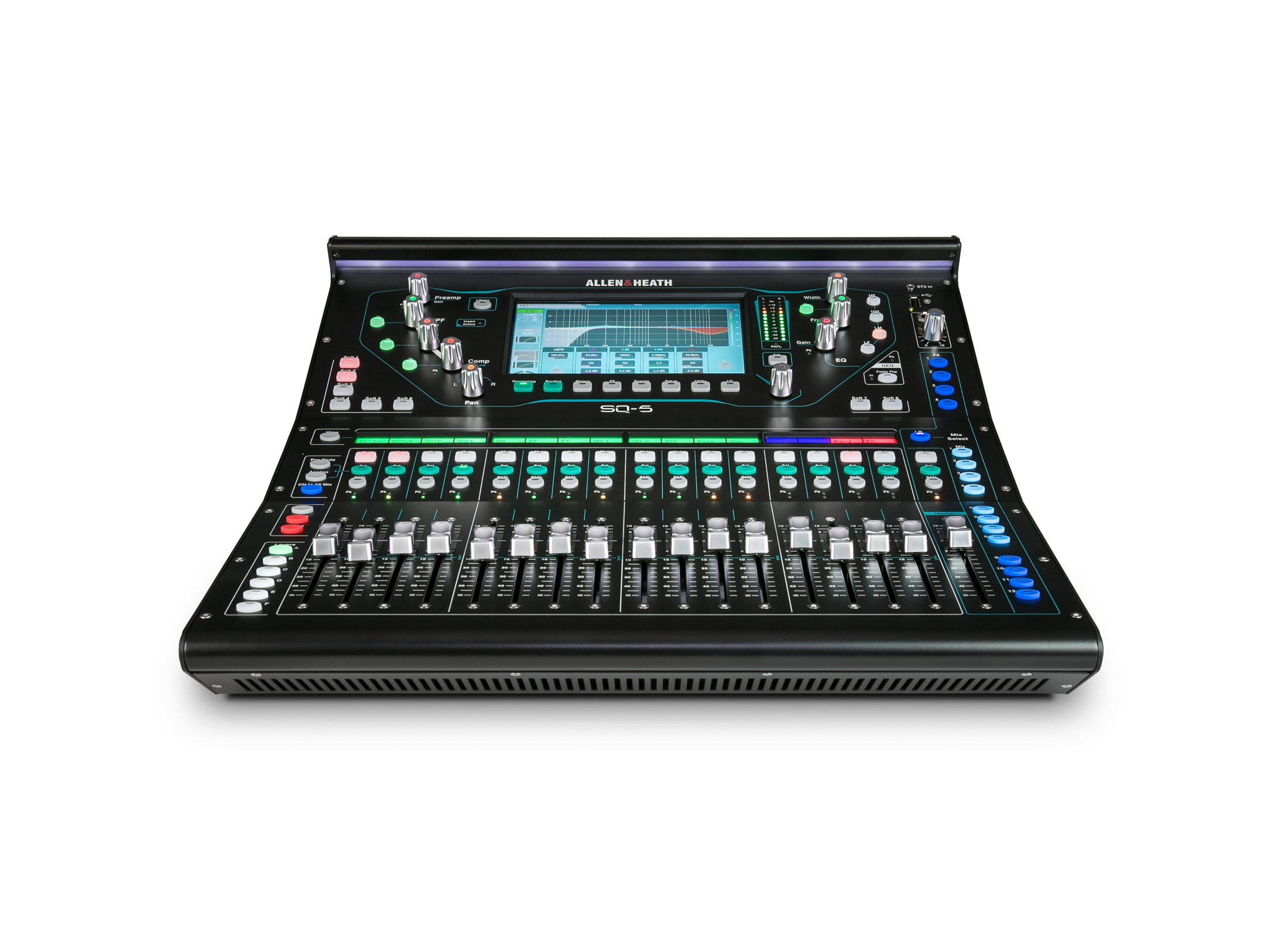 Allen & Heath Digital Live Mischpult SQ-5, 48 Kanäle, 16 Mic-In, 14 Out, 16+1 Fader