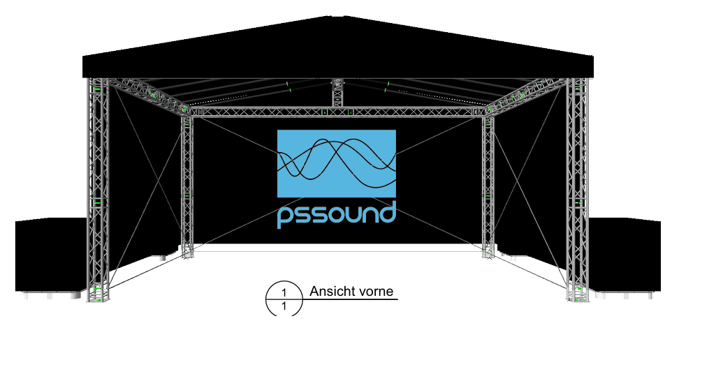 Open Air Bühnendach 8,7m x 6m 