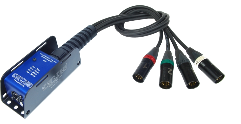 CatCore SP-5M Multicore Adapterkabel, 0.75m, 4x XLR 5pol male / Ethernet