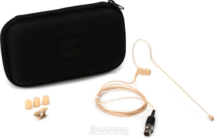 Shure - MX153T/O Omnidirectional Earset Microphone for Shure Wireless - Tan