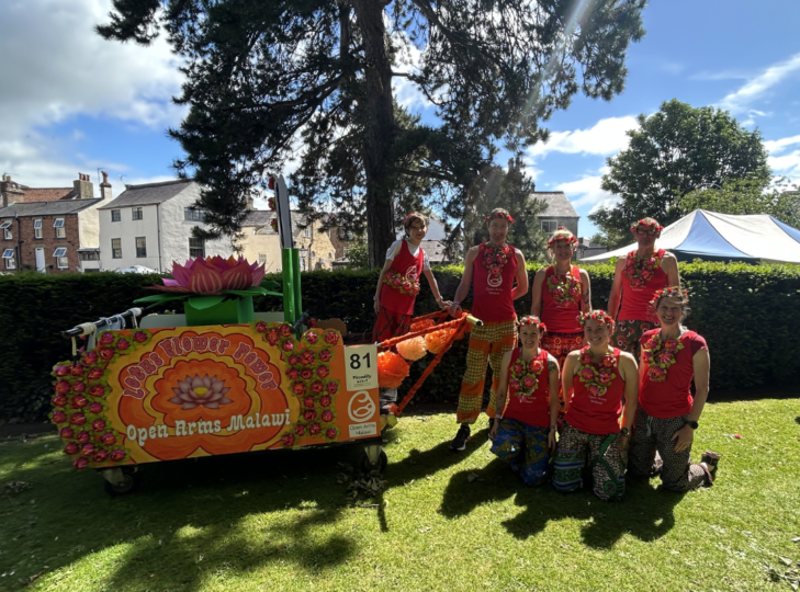 Knaresborough Bed Race team and bed