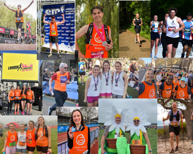 Collage of running photos