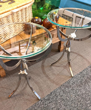U02 Chrome Glass Side Table 2 Available 125 01