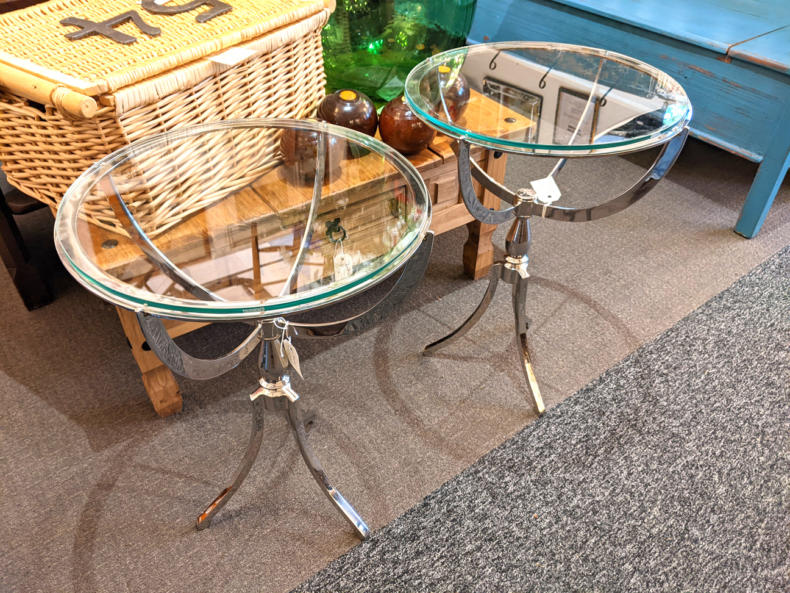 U02 Chrome Glass Side Table 2 Available 125 01