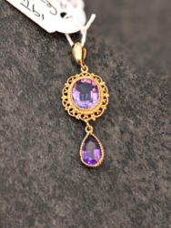 U101 C19Th Amethyst Pendant 295 01