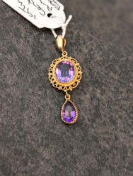 U101 C19Th Amethyst Pendant 295 02