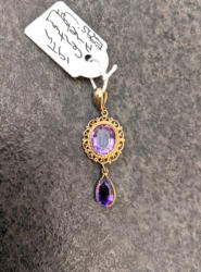U101 C19Th Amethyst Pendant 295 03