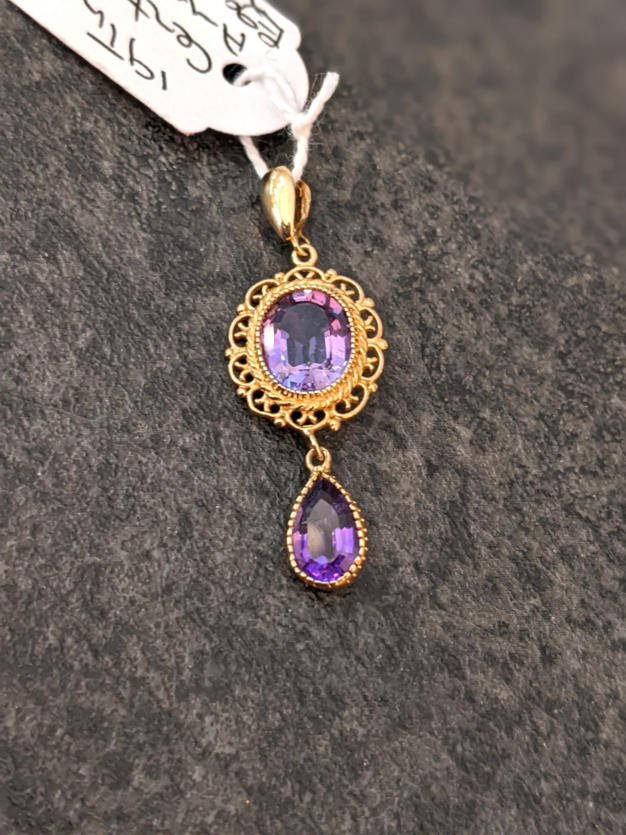 U101 C19Th Amethyst Pendant 295 02