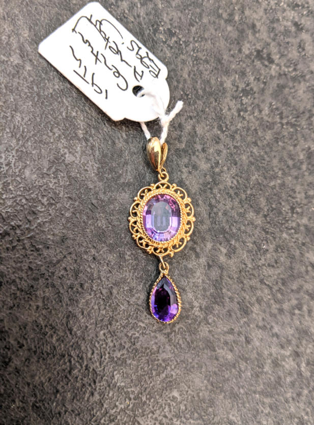 U101 C19Th Amethyst Pendant 295 03