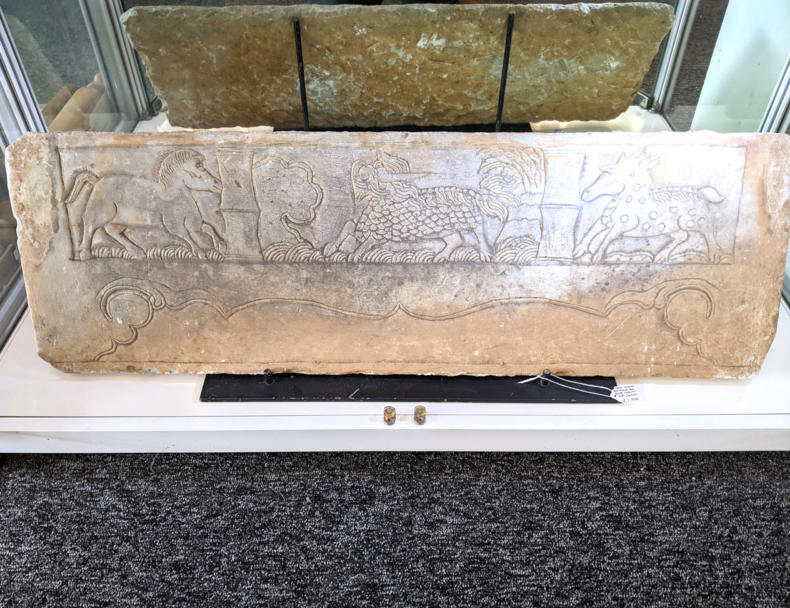 U101 Tang Dynasty Sandstone Bas Relief Carving 7Th 8Th Cantury 1700 01