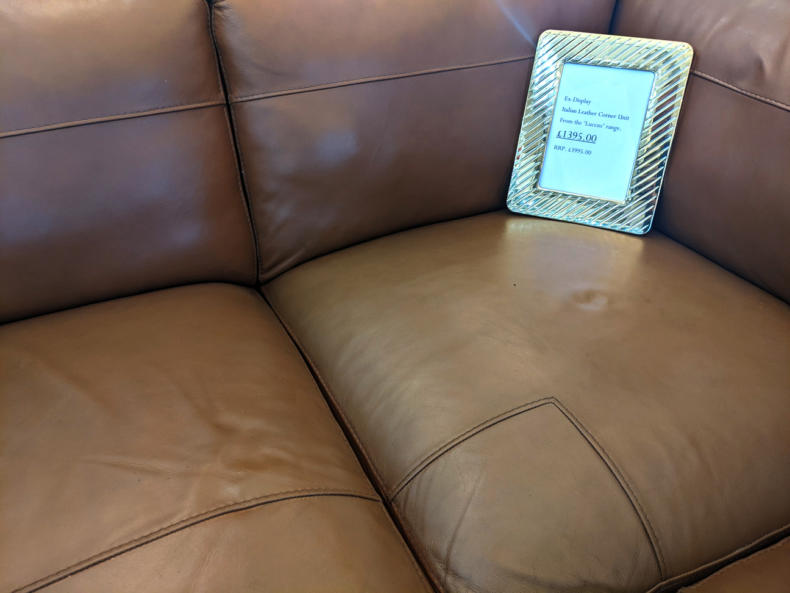 U11 Ex Display Italian Leather Corner Unit From The Lucczo Range Rrp 3995 1395 03
