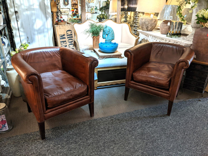 U11 Leather Tub Chair 2 Available £375 Or £650 Pair 02