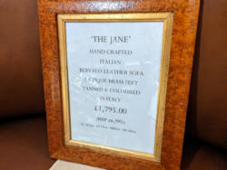 U11 The Jane Hand Crafted Italian Buffalo Leather Sofa With Antique Brass Feet Tanned And Coloured In Italy 1795 01A