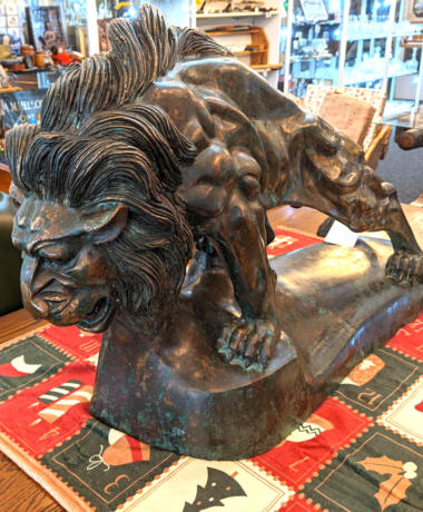U15 Stunning Bronze Lion By Antoine Louis Barge 92 Inches In Length Approx 45 Kg From Elvington Hall York 1595 01
