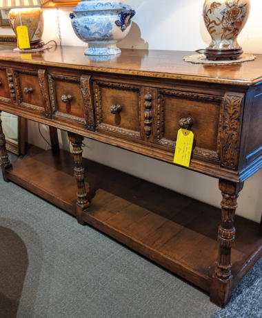 U15 Stunning Oak Dresser Base With Pot Board Undertier By Titchmarsh Goodwin 925 01