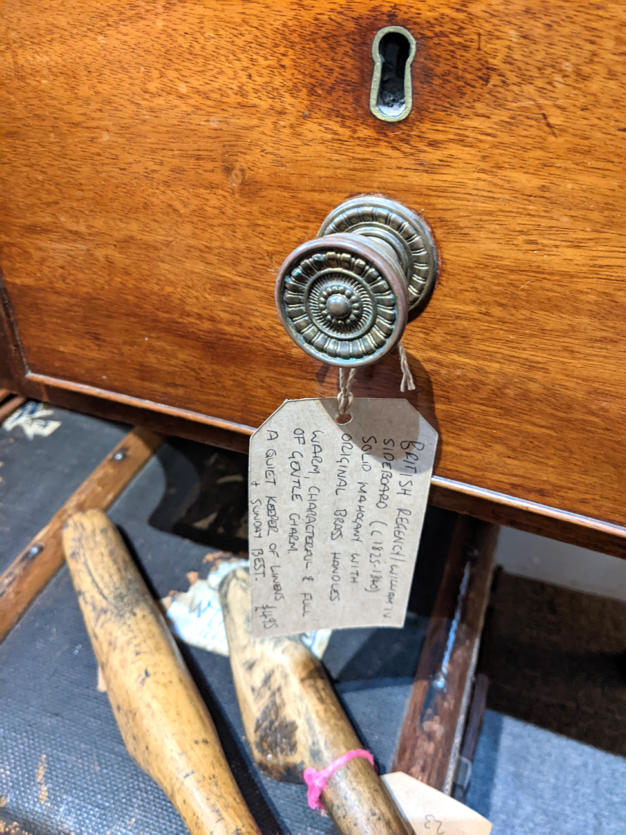 U23 British Regency William Iv 1825 1840 Sideboard Solid Mahogany With Original Brass Handles 495 02