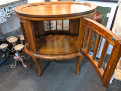 U26 Mid Century French Style Cocktail Cabinet With Removable Tray Top 220 02