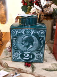 U34 Green Postage Stamp Decorative Vase Medium 48 01