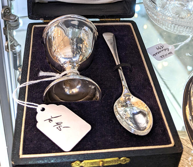 U52 Silver Egg Cup Spoon Birmingham 1949 95 01A